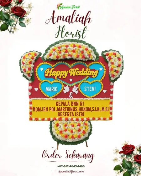 Papan Bunga Pernikahan Sukalilah